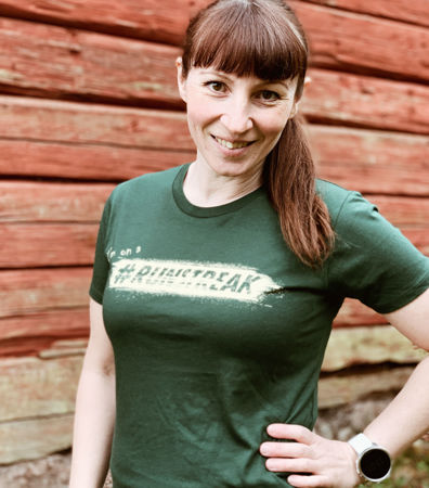 RUNSTREAK T-shirt women, Forest Green - Utgående modell<